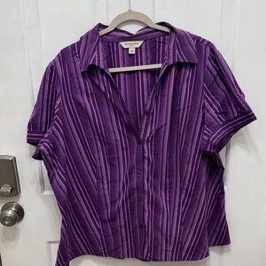 Sonoma Purple Striped Casual Shirt